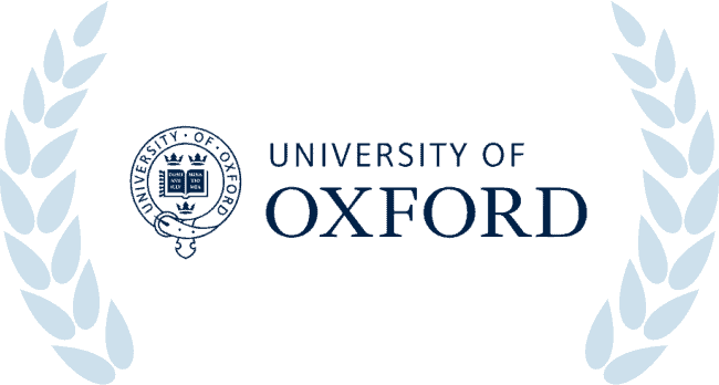 University of Oxford logo in a laurel badge, marking that Louisa AI is funded by University of Oxford
